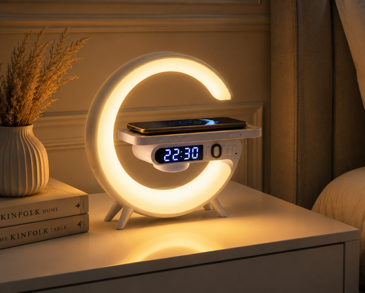 SmartGlow Wireless Charging Lamp & Speaker