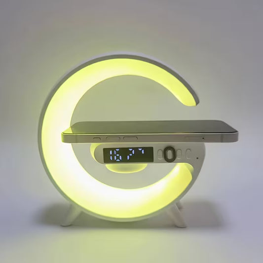 SmartGlow Wireless Charging Lamp & Speaker