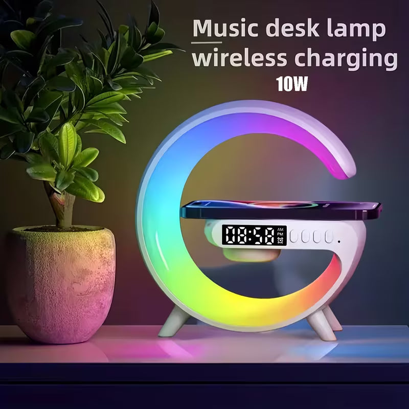 SmartGlow Wireless Charging Lamp & Speaker